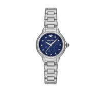 Emporio Armani Watch for Women, 32mm Silver Tone Quartz Three Hand Movement and Stainless Steel Strap