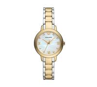 Emporio Armani Watch for Women , Three Hand movement, 32MM Gold Recycled Stainless Steel (At Least 50%) case with a Recycled Stainless Steel (At Least 50%) strap, AR11513