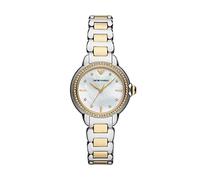 Emporio Armani Watch for Women , Three Hand movement, 32MM Silver Recycled Stainless Steel (At Least 50%) case with a Recycled Stainless Steel (At Least 50%) strap, AR11524