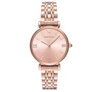 Emporio Armani Watch for Women, Two Hand Movement, 32 mm Pink Stainless Steel Case with a Stainless Steel Strap, AR11059