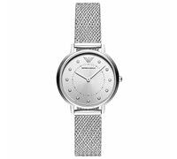 Emporio Armani Watch for Women, Two Hand Movement, 32 mm Silver Stainless Steel Case with a Stainless Steel Strap, AR11128