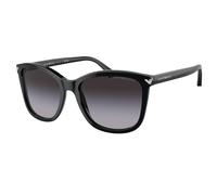Emporio Armani Women's 4060 0EA4060 50178G 56 Rectangular Sunglasses 56, Black/Gradient