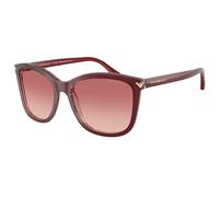 Emporio Armani Woman Emporio Armani EA4060 6377A5 Sunglasses Acetate Red Pink Squared Normal Nuanced