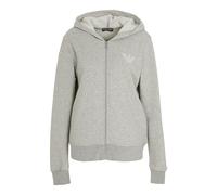 Emporio Armani WOMAN'S ICONIC TERRY HOODED FULL ZIP SWEATSHIRT GREY M