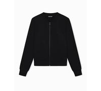 Emporio Armani WOMAN'S ICONIC TERRY OPEN SWEATSHIRT BLACK XL