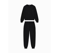 EMPORIO ARMANI WOMAN'S ICONIC TERRY TRACKSUIT SET BLACK S