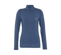 Emporio Armani WOMAN'S TECH WOOL TURTLE NECK SWEATER BLUE L
