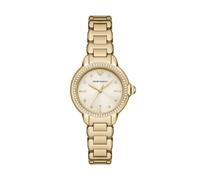 Emporio Armani Three-Hand Gold-Tone Stainless Steel Watch, Gold, Women Gold