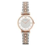 Emporio Armani Women's Crystal Dial Rose Gold Two Tone Bracelet Watch