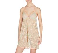 Emporio Armani Women's Embroidery Lace Lingerie Set, Papaya/Flower Gard, M