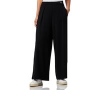 Emporio Armani Women's Emporio Armani Women's Loose Fit Viscose Fleece Trousers Sweatpants, Black, M UK