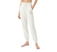 Emporio Armani Women's Emporio Armani Women's Trousers With Cuffs Fuzzy Fleece Sweatpants, Pale Cream, XL UK