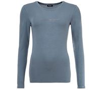 Emporio Armani Women's Essential Studs Logo Long Sleeve T-Shirt, Storm, XS