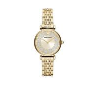 Emporio Armani Women's Gianni T-Bar Two-Hand, -Tone Stainless Steel Watch, Ar11608 - Gold, Gold, Women Gold