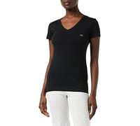 Emporio Armani Women's Iconic Cotton V-Neck T-Shirt, Black, L