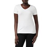 Emporio Armani Women's Iconic Cotton V-Neck T-Shirt, White, XL