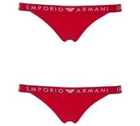 Emporio Armani Women's ICONIC LOGOBAND 2-PACK THONG Thong Panties, ROSSO LACCA,
