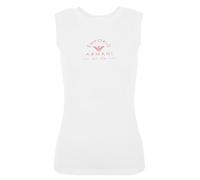 Emporio Armani Women's Iconic Stretch Cotton Logoband Loungewear Tank, White, S