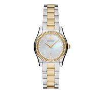 Emporio Armani Women's MOP Dial & Two Tone Stainless Steel Watch