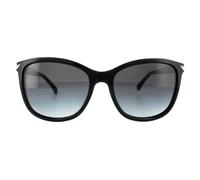 Emporio Armani EA4060 50178G Woman Sunglasses Acetate Black Grey Squared Normal Shaded