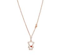 Emporio Armani Women's Rose gold tone lobster clasp closure brass necklace