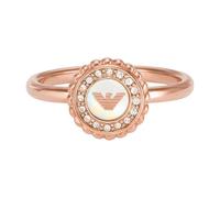Emporio Armani Women's Rose Gold-Tone Stainless Steel Mother Of Pearl Center Focal Ring, EGS30202216.5