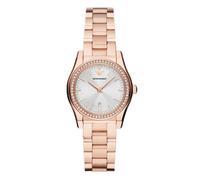 Emporio Armani Women's Silver Dial & Rose-Tone Bracelet Watch