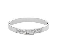 Emporio Armani Women's Stainless Steel Silver with Crystals Setted Bangle Bracelet, EGS3088040