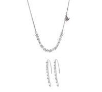 Emporio Armani Women's Sterling Silver Earrings and Necklace, Set