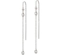 Emporio Armani Sterling Silver & Cubic Zirconia Threader Drop Earrings