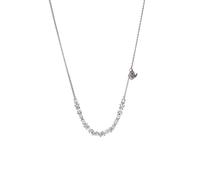 Emporio Armani Jewellery Emporio Armani Sentimental Morse Code Sterling Silver Mixed Cuts CZ Necklace 0.5cm, 35cm + 7cm