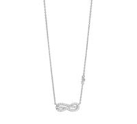 Emporio Armani Jewellery Emporio Armani Sentimental Infinite Love Sterling Silver CZ Necklace 1.7x0.6cm, 35cm + 7cm