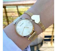 EMPORIO ARMANI WOMEN'S WATCH AR1957 GOLD MESH BAND GOLD DIAL GOLD CASE