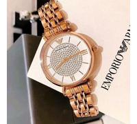 Emporio Armani Gianni T-bar Womens Rose Gold Watch AR11244 Stainless Steel (archived) - One Size
