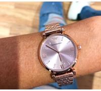 EMPORIO ARMANI WOMENS WATCH STEEL GOLD BRACELET & GOLD DIAL AR11059 GENUINE NEW