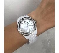 EMPORIO ARMANI WOMENS WATCH WHITE CERAMIC STRAP AND WHITE DIAL AR1426 GENUINE