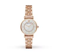 EMPORIO ARMANI WOMENS WATCH WHITE DIAL & ROSE GOLD BRACELET AR1909 GIANNI - NEW