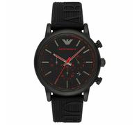 Emporo Armani Luigi Men's Watch AR11024¦Chrono Tachymeter Dial¦Silicon Strap