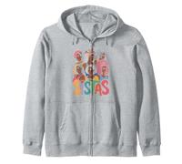 Empowered Sistas Retro Afrocentric Design Zip Hoodie
