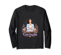 Empowered Unbreakable Woman Strength Floral Art Long Sleeve T-Shirt