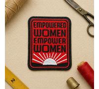 Empowered Women Empower Women Patch, Sew On Iron On Embroidered Feminist Patch for Clothes Backpacks Hats Jeans Bag, Gift for Teens, and Girls, Birthday or International Women’s Day Gift