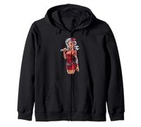 Empowered Women Tattoo Retro Style Zip Hoodie
