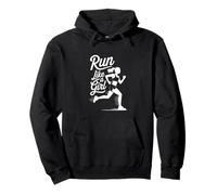 Empowering Fitness Graphic Silhouette Illustration Pullover Hoodie