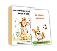 Empowering German Affirmation Cards, 32 Positive Quote Flash Cards with Animal Theme, Confidence Building Educational Tool, Mindful Learning Set