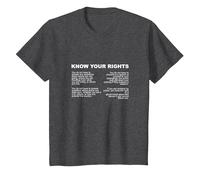 Empowering Know Your Rights, Police - Womens, Men and Youth T-Shirt, Youth, Dark Heather Grey, 4T