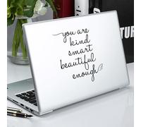 Empowering Self-Affirmation Mirror Decal, You are Kind Smart Beautiful Enough Car Decals, Positive Affirmation Wall Sticker, Art Lettering Mural Decor for Car Home Bedroom Restroom Decoration (Black)