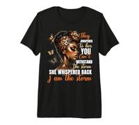 Empowerment African American Afro Women I am the Storm Quote Premium T-Shirt
