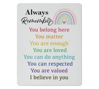 Empowerment Inclusion Tin Panel Youth Center Community Organization Space 8x12 Inch