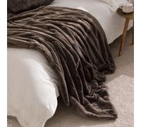 Empress Alaskan Faux Fur Throw Paoletti Natural 140cm x 200cm