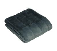Empress Alaskan Large Faux Fur Throw Paoletti Dark Grey 140cm x 200cm